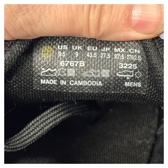 Timberland Shoes Mens Size 9.5 Black Hookset Canvas Casual Boat Lace‎ up - Picture 5 of 8